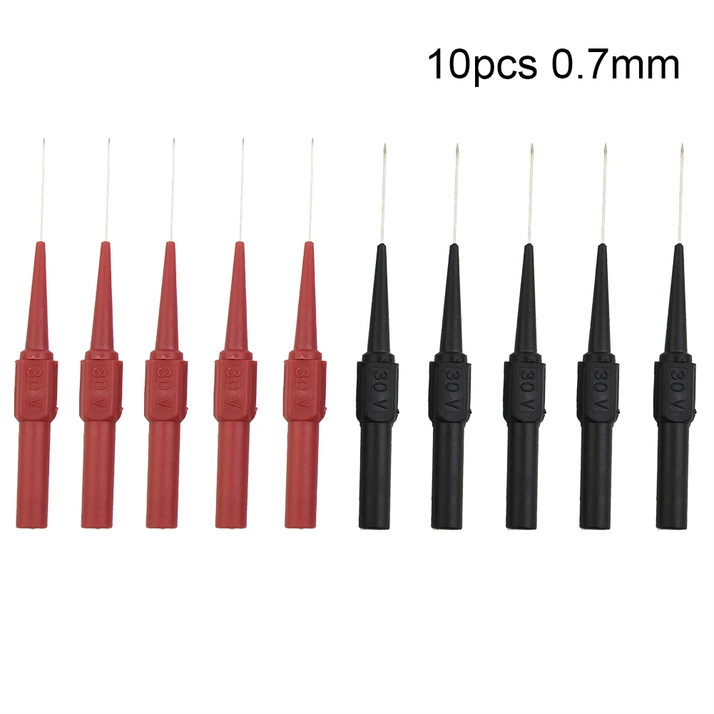 2/10pcs Insulation Piercing Needle Non-destructive Multimeter Test Probes Red/Black 30V Probe Measuring Device Clamp Test Probes
2/10pcs Insulation Piercing Needle Non-destructive Multimeter Test Probes Red/Black 30V Probe Measuring Device Clamp Test Probes