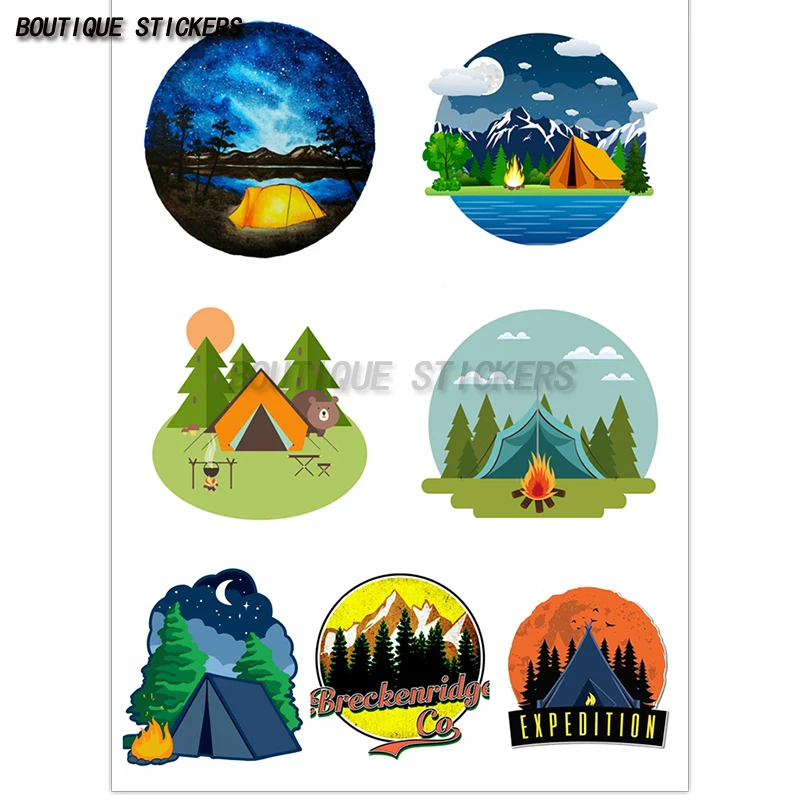 

EARLFAMILY 13cm for Adventure Night Expedition Campfire Camping Decal Personality Waterproof Creative Car Stickers Decoration