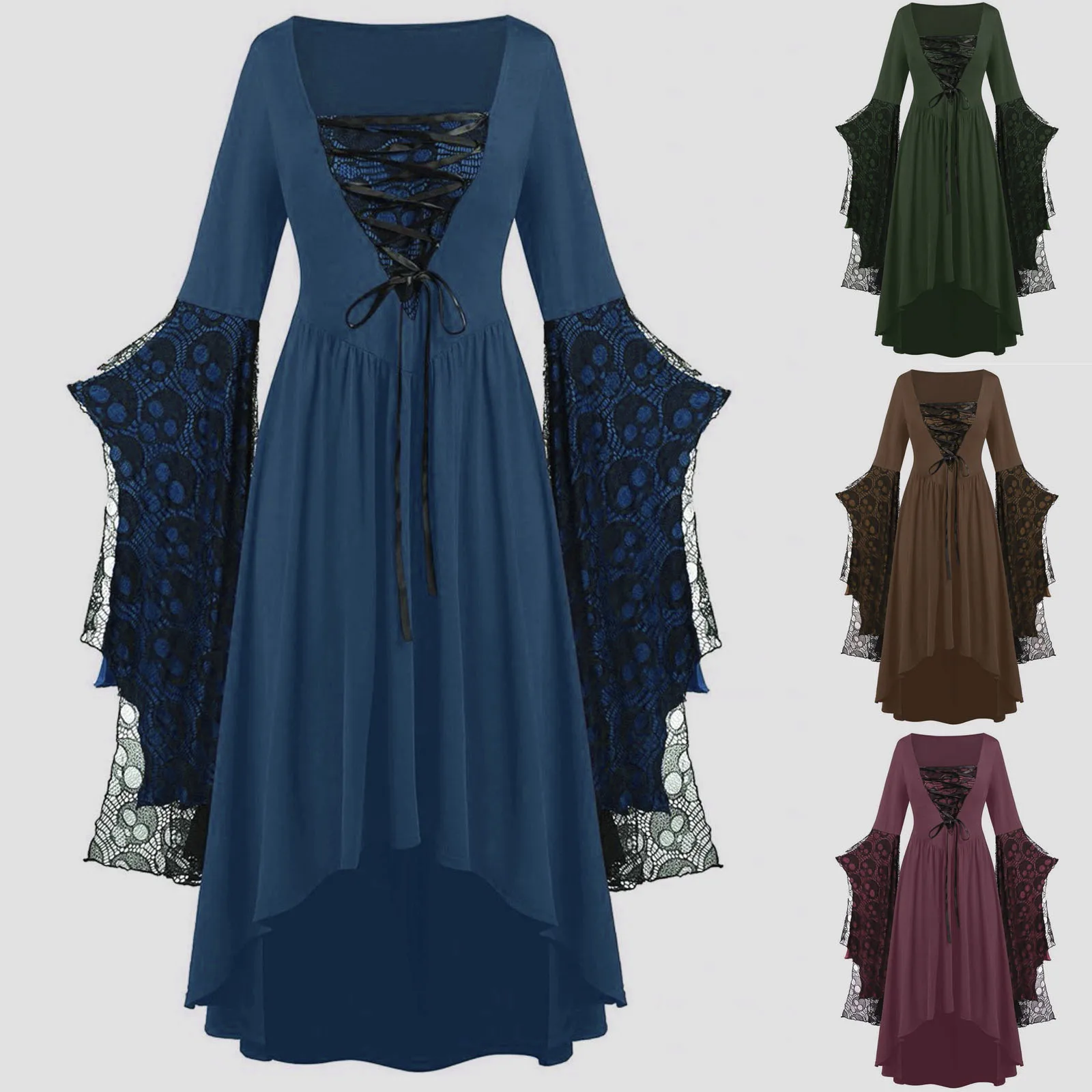 Medieval Music Books Gothic Clothes For Women Halloween Lace Skeleton Punk Dress Retro Dress Medieval Costume
Medieval Music Books Gothic Clothes For Women Halloween Lace Skeleton Punk Dress Retro Dress Medieval Costume