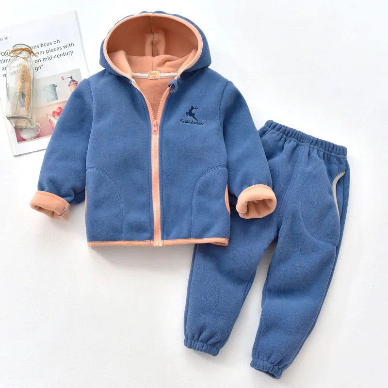 

New Baby Boys Girls Fall Winter Clothing 1-8 Years Kids Comfortable Warm Sport Set Children Casual Clothes 2-Piece