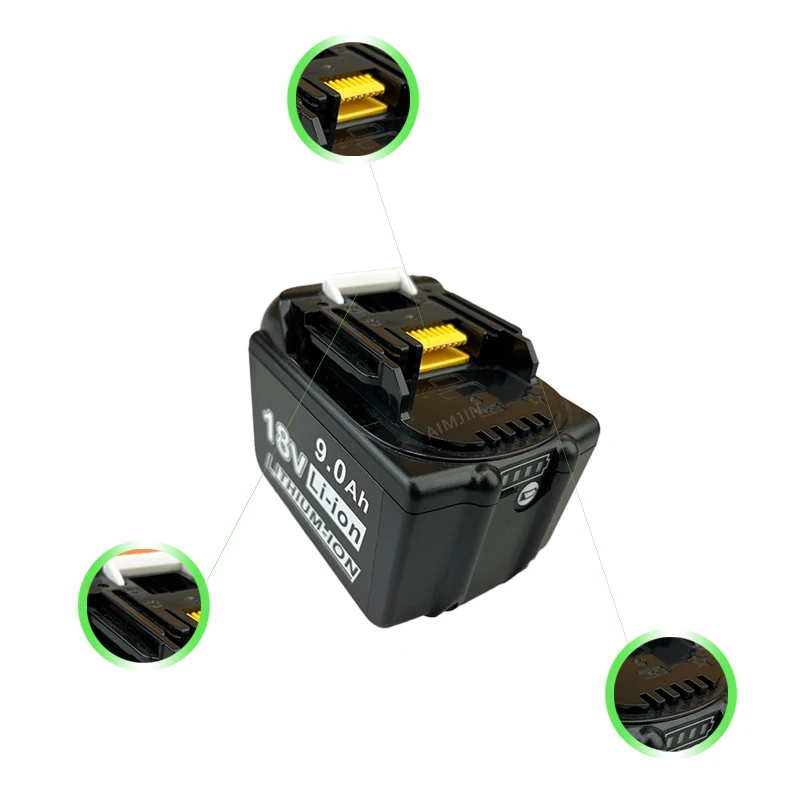 For Makita Lithium ion Rechargeable Battery 18V 9000mAh 18v drill Replacement Batteries BL1860 BL1830 BL1850 BL1860B
For Makita Lithium ion Rechargeable Battery 18V 9000mAh 18v drill Replacement Batteries BL1860 BL1830 BL1850 BL1860B