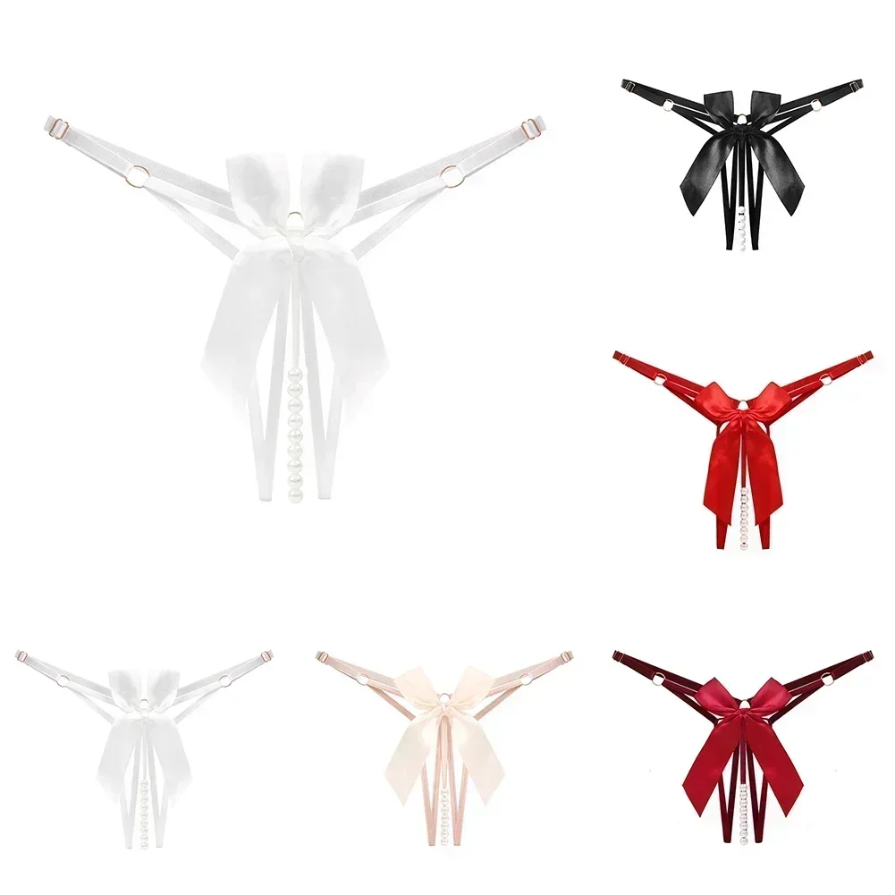 String taille basse pour femme, string sexy, transparent, éléments papillon, coupe couvertes, sous-vêtement épicé chaud, nœud creux, string fin pour femme 6
