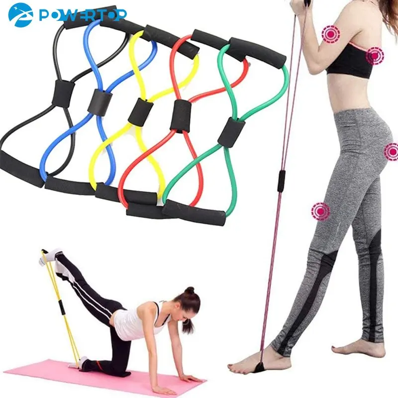 

Yoga Resistance Exercise Band Gym Fitness Equipment Pull Rope 8 Word Chest Expander Elastic Muscle Training Tubing Tension Rope