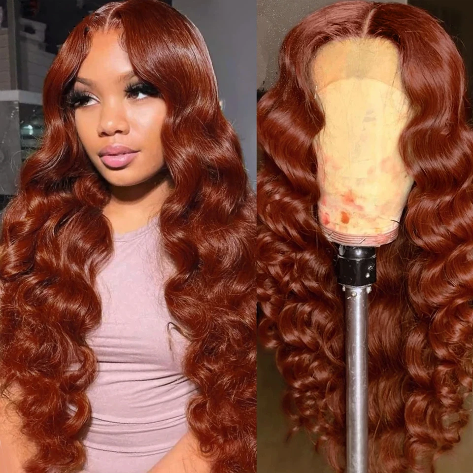 Reddish Brown 13x6 Hd Lace Frontal Wig Preplucked 13x4 Body Wave Lace Front Wig Brazilian Dark Red Brown 4x4 Closure Human Hair
Reddish Brown 13x6 Hd Lace Frontal Wig Preplucked 13x4 Body Wave Lace Front Wig Brazilian Dark Red Brown 4x4 Closure Human Hair