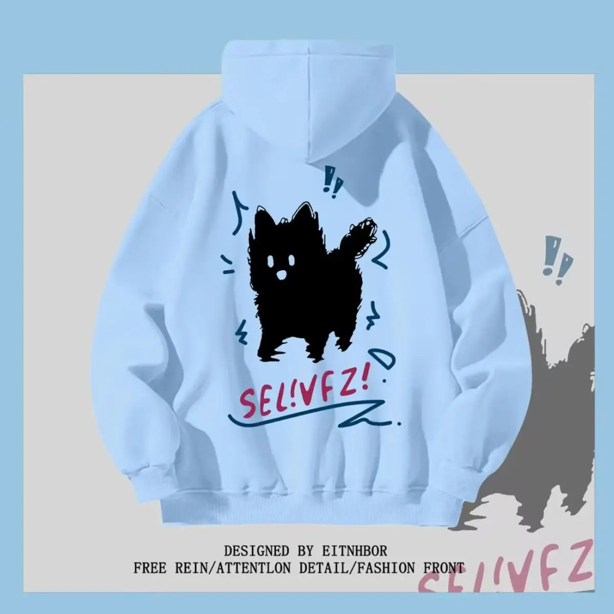 Autumn and winter trend hip-hop personalized cat print hooded sweater for men and women casual high street long sleeved top y2k
Autumn and winter trend hip-hop personalized cat print hooded sweater for men and women casual high street long sleeved top y2k