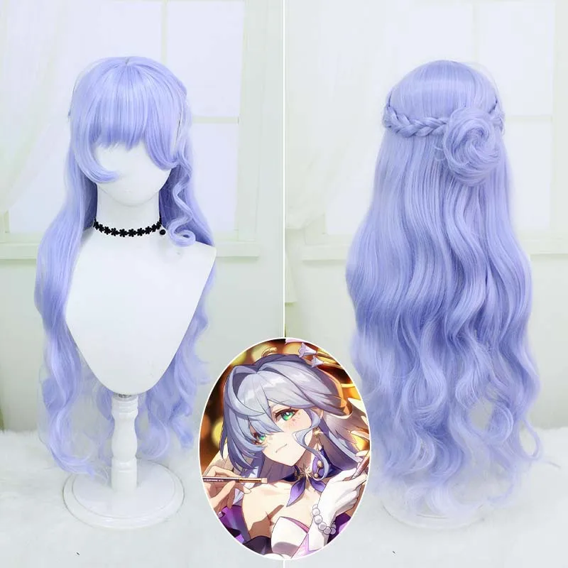 

HSR Robin Cosplay Wig Game Honkai Star Rail Robin Cosplay Wig Gradient Blue Long Hair Cosplay Heat Resistant Synthetic Wigs