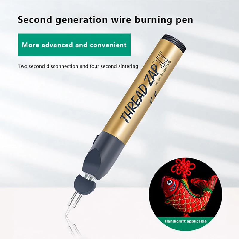 

1Pc Burning Line Pen for Burner Battery Operated Trim Burn and Melt Thread Electric Soldering Iron Fast Welding Crayon