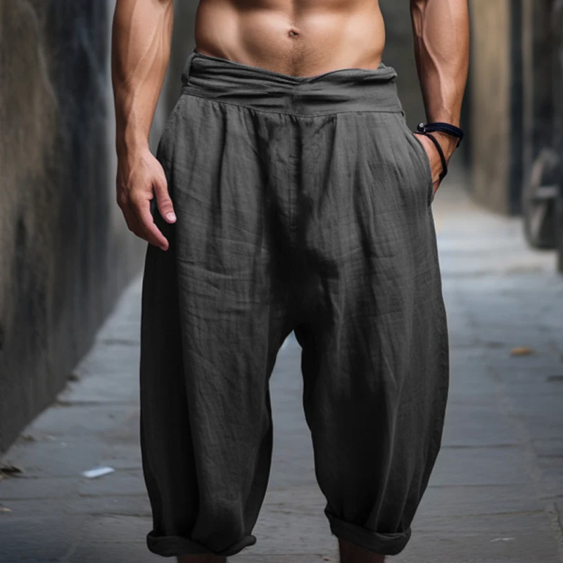 Свободные повседневные мужские пляжные брюки 2024, летние пляжные спортивные брюки для мужчин, винтажные однотонные мешковатые брюки со средней талией
Свободные повседневные мужские пляжные брюки 2024, летние пляжные спортивные брюки для мужчин, винтажные однотонные мешковатые брюки со средней талией