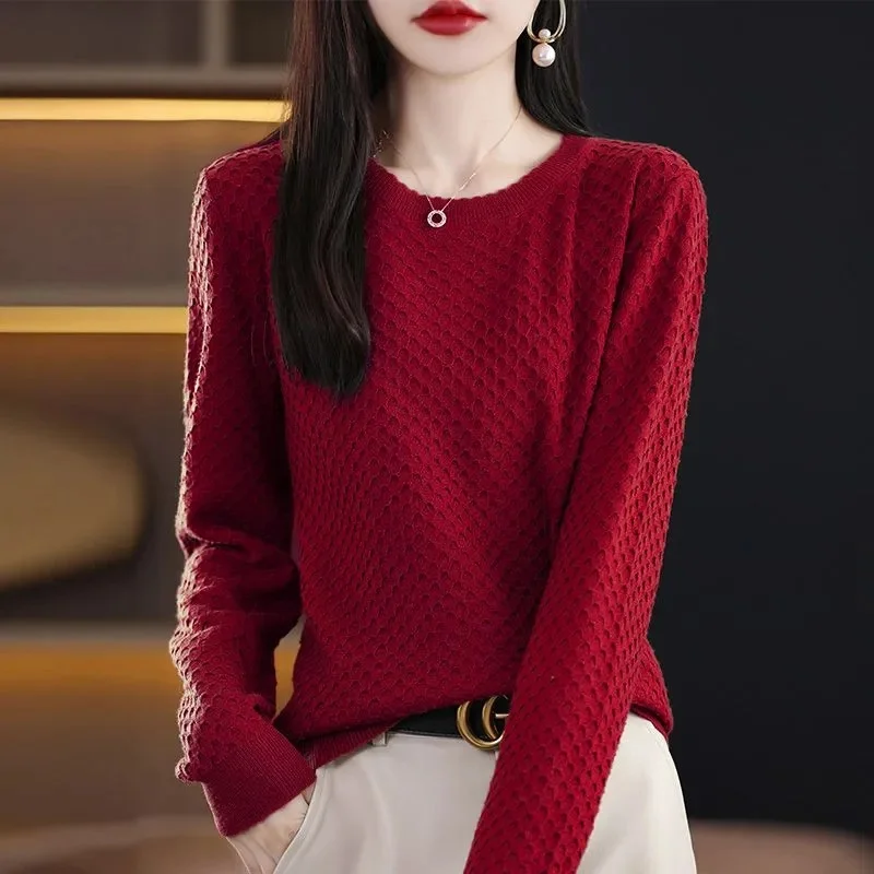 

2024 New Spring Autumn Sweater Women's Twist Pullover Loose Lazy Bottoming Thick Sweaters Outer Wear Pull Femme