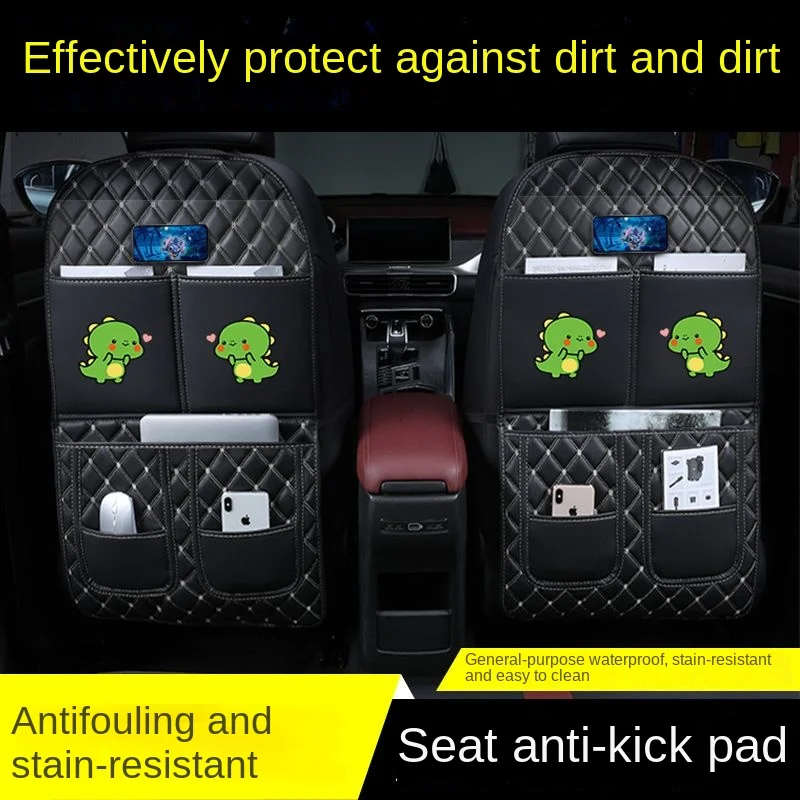 

[Anti-kick and Anti-dirty] Car Seat Back Anti-kick Pad Storage Bag Anti-wear Children's Rear Seat Back Protection Pad