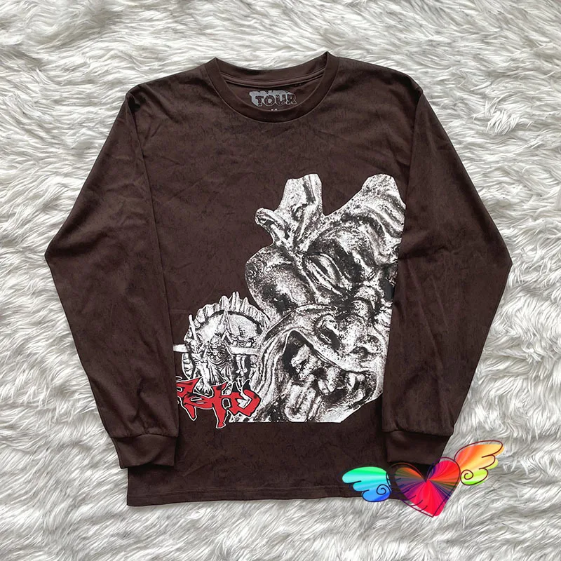 Brown Cactus Jack Demon Long Sleeve Men Women Hip Hop Star Logo Cactus Jack Tour Tee High Quality Tops
Brown Cactus Jack Demon Long Sleeve Men Women Hip Hop Star Logo Cactus Jack Tour Tee High Quality Tops