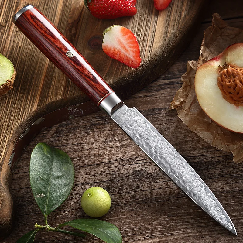 Professional Paring Kitchen Knife Handmade 67 Layers Damascus Steel Peeling Fruit Knife Rosewood Handle Kitchen Tools 
Professional Paring Kitchen Knife Handmade 67 Layers Damascus Steel Peeling Fruit Knife Rosewood Handle Kitchen Tools