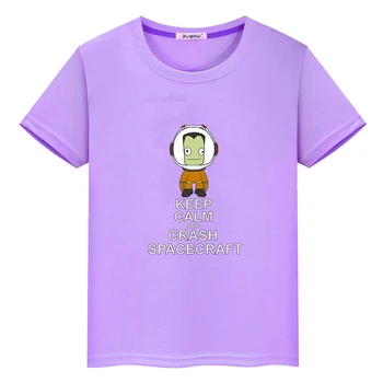 Kerball Raum programm Kawaii Druck T-Shirts 100% Baumwolle Sommer O-Ausschnitt T-Shirt Kurzarm Cartoon Casual T-Shirts weiche Hemden