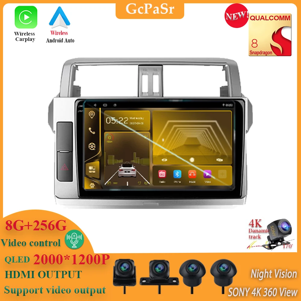 Qualcomm Android 13 For Toyota Land Cruiser Prado 150 2013 - 2017 Car Radio Multimedia Video Player Navigation GPS No 2din 2 din
Qualcomm Android 13 For Toyota Land Cruiser Prado 150 2013 - 2017 Car Radio Multimedia Video Player Navigation GPS No 2din 2 din