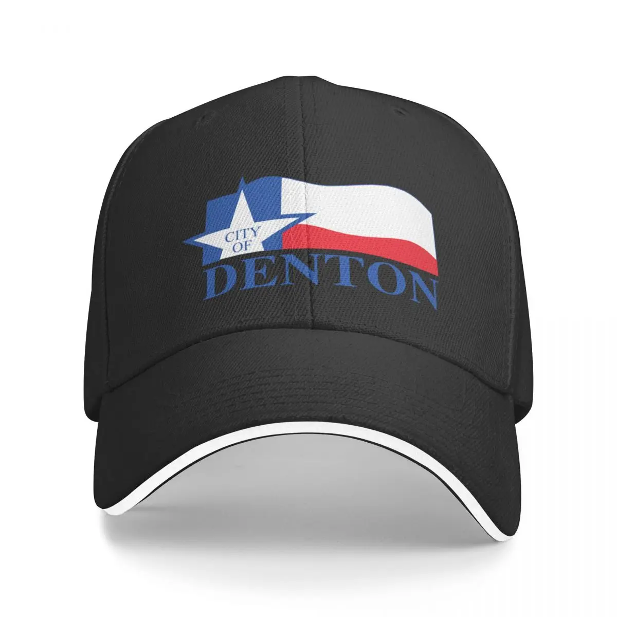 

New Flag of Denton, Texas USA Baseball Cap Luxury Man Hat hard hat custom hats Gentleman Hat Hat For Men Women's