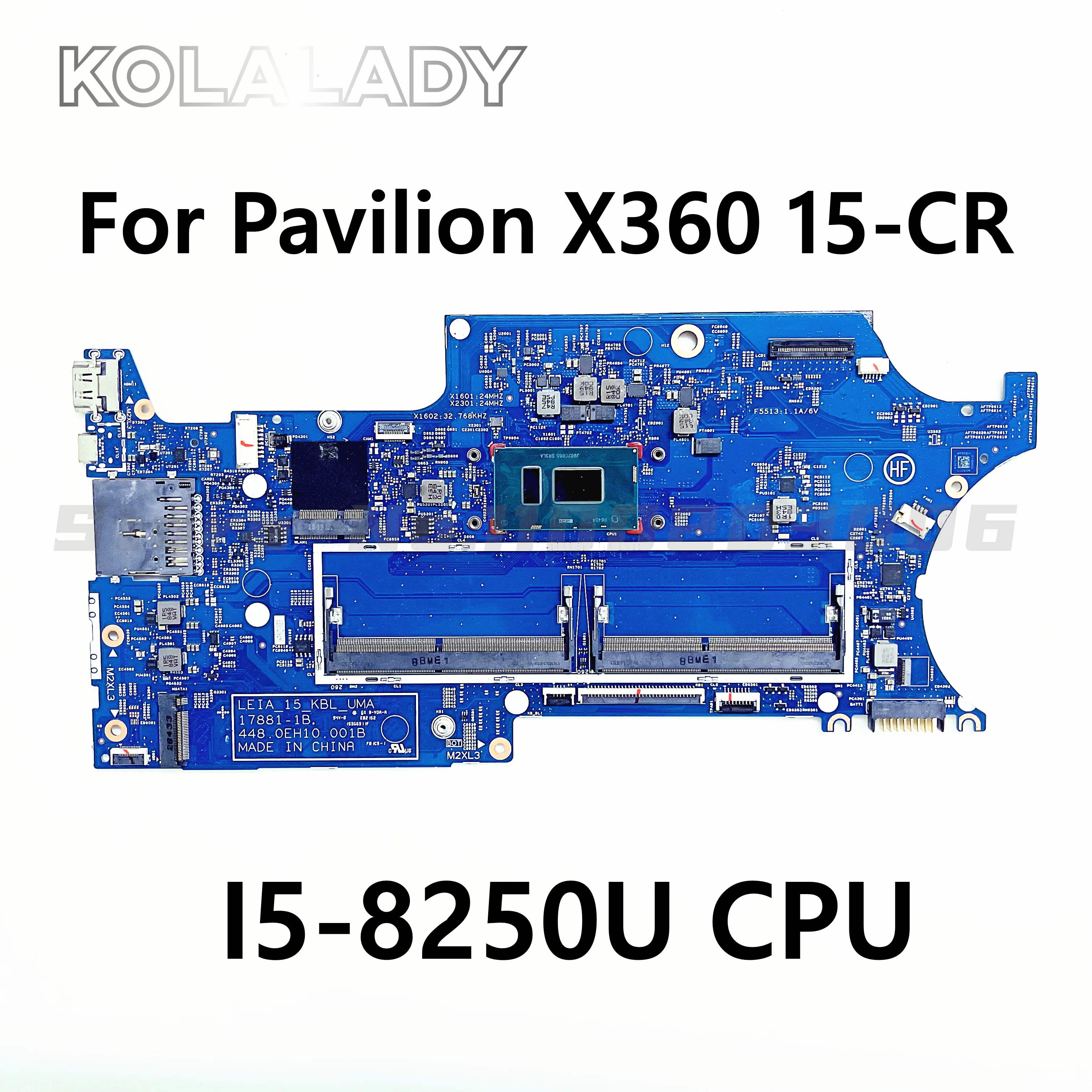 For HP Pavilion X360 15-CR 15-CR0053WM Laptop Motherboard L20844-601 I5-8250U CPU 17881-1B 448.0EH10.001B DDR4 100% Tested
For HP Pavilion X360 15-CR 15-CR0053WM Laptop Motherboard L20844-601 I5-8250U CPU 17881-1B 448.0EH10.001B DDR4 100% Tested