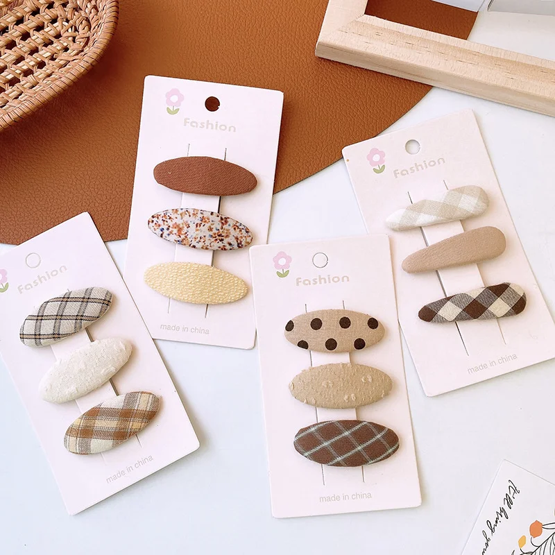 2023 Summer 3PCS Set Elliptical Dot Plaid Solid Color Cloth Hair Clips For Girl Kids Cute Kawaii Fancy Fairy Hairpin Accessories
2023 Summer 3PCS Set Elliptical Dot Plaid Solid Color Cloth Hair Clips For Girl Kids Cute Kawaii Fancy Fairy Hairpin Accessories