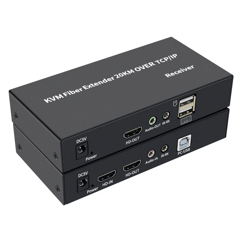 1 Pair 20KM SC Fiber Optical HD KVM Extender 1080P@60 HDCP With 3.5mm Audio out Video Switcher for PC Computer Keyboard Mouse
1 Pair 20KM SC Fiber Optical HD KVM Extender 1080P@60 HDCP With 3.5mm Audio out Video Switcher for PC Computer Keyboard Mouse