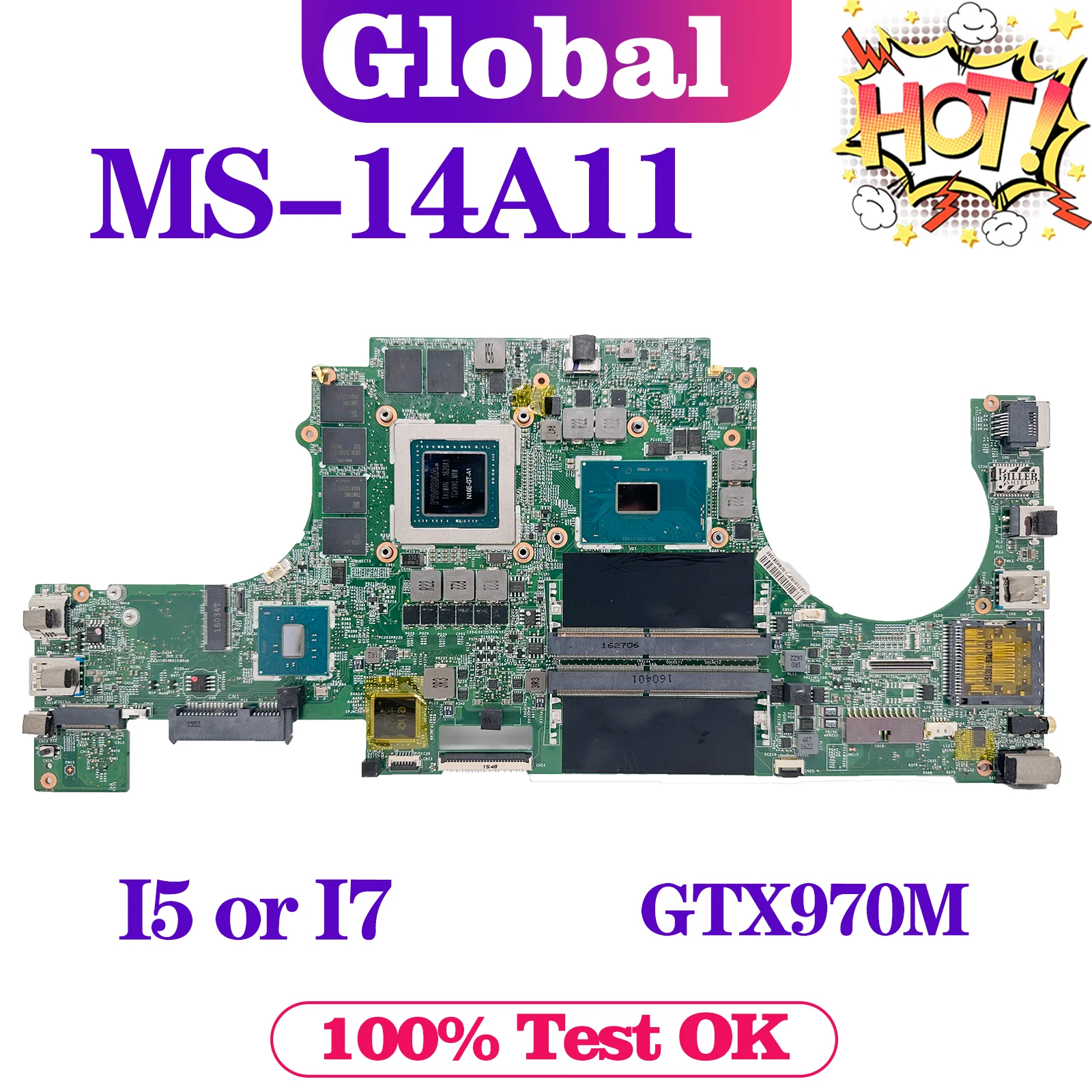 KEFU Mainboard For MSI GS40 MS-14A11 MS-14A1 Laptop Motherboard I5 I7 6th Gen GTX970M
KEFU Mainboard For MSI GS40 MS-14A11 MS-14A1 Laptop Motherboard I5 I7 6th Gen GTX970M