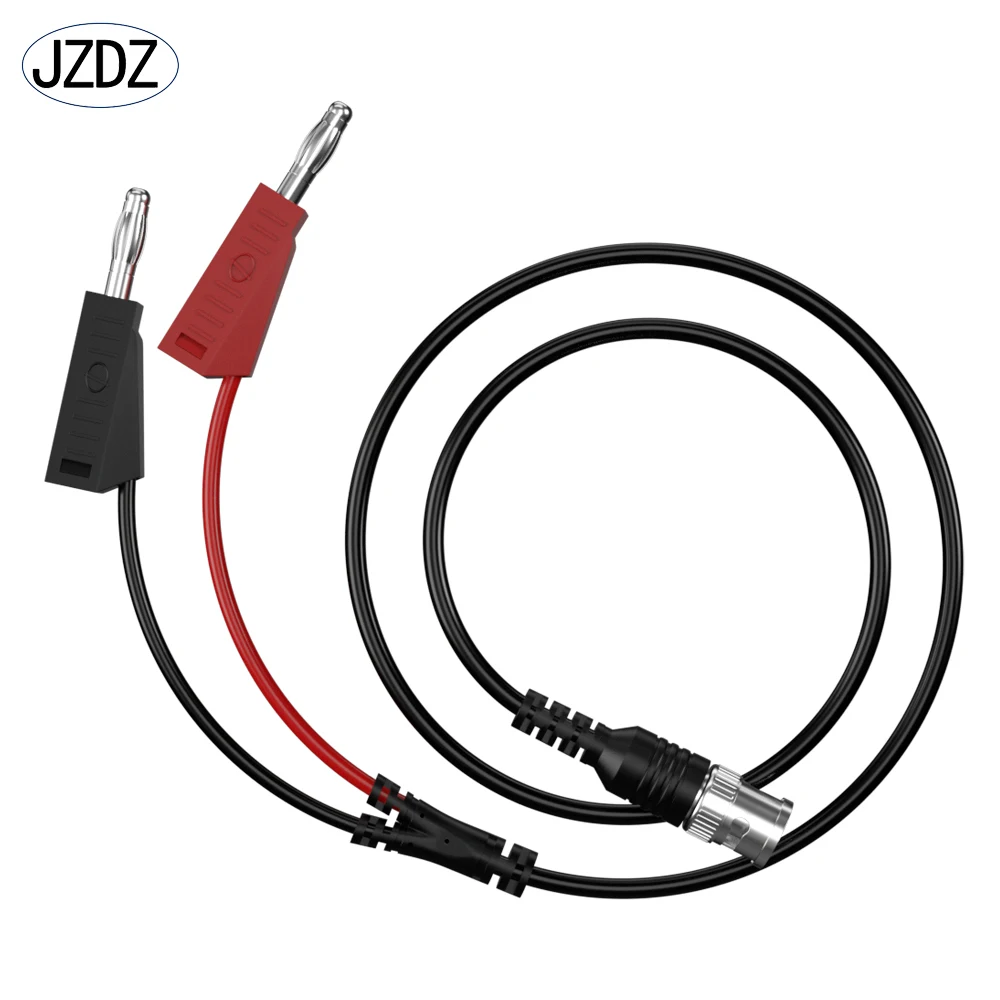 

JZDZ Insulated 100CM BNC Male to 4mm Stackable Banana Plug Low Loss Coaxial Cable Test Lead Connector for Oscilloscope J.70044