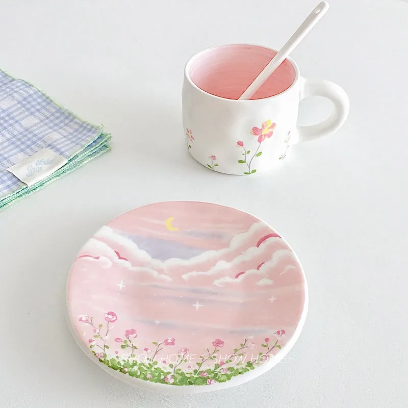 Pink Coffee Cup and Saucer Set, High Appearance, Niche Design Sense, Niche, Afternoon Tea, New
Pink Coffee Cup and Saucer Set, High Appearance, Niche Design Sense, Niche, Afternoon Tea, New