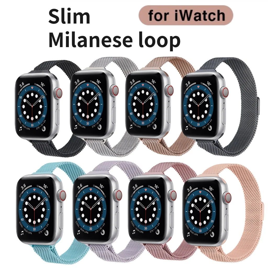 SLIM Milan strap apple watch strap Milanese watch strap iwatch series 7 SE 6 5 4 3 2 1 applewatch strap 38 40 42 44mm 41mm 45mm
SLIM Milan strap apple watch strap Milanese watch strap iwatch series 7 SE 6 5 4 3 2 1 applewatch strap 38 40 42 44mm 41mm 45mm