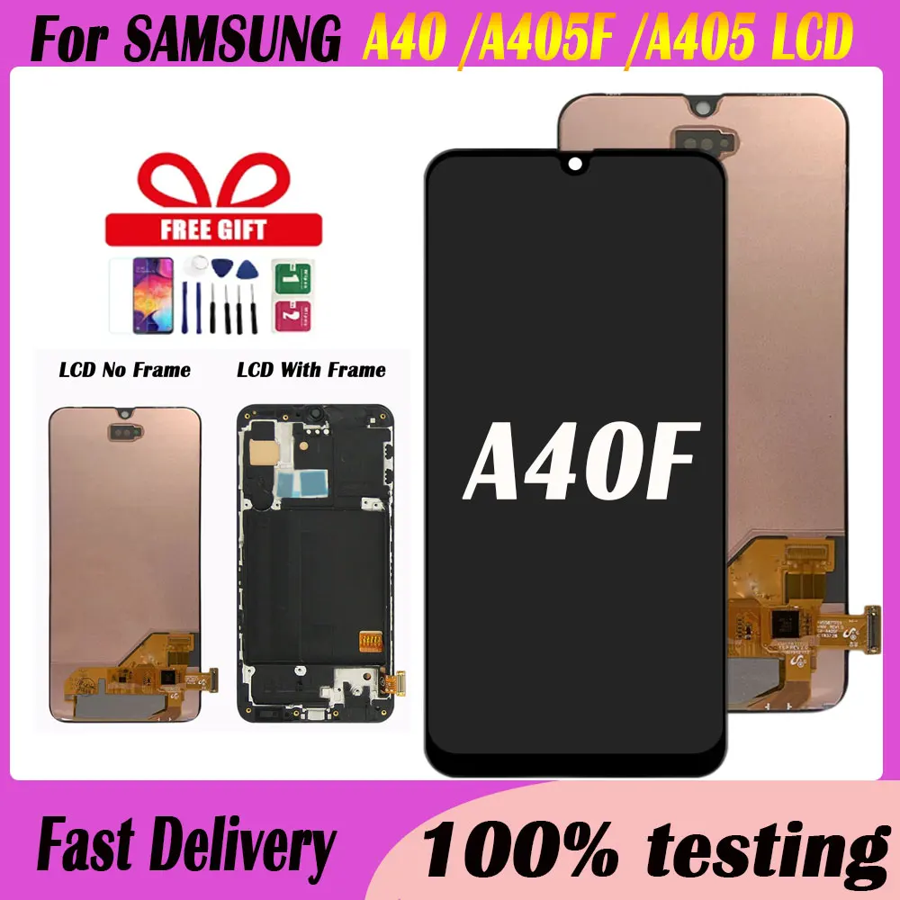 

1 PCS 5.9'' For Samsung A40 2019 A405 Display Touch Screen Digitizer Replacement For SAMSUNG A405F A405FN A405FM LCD