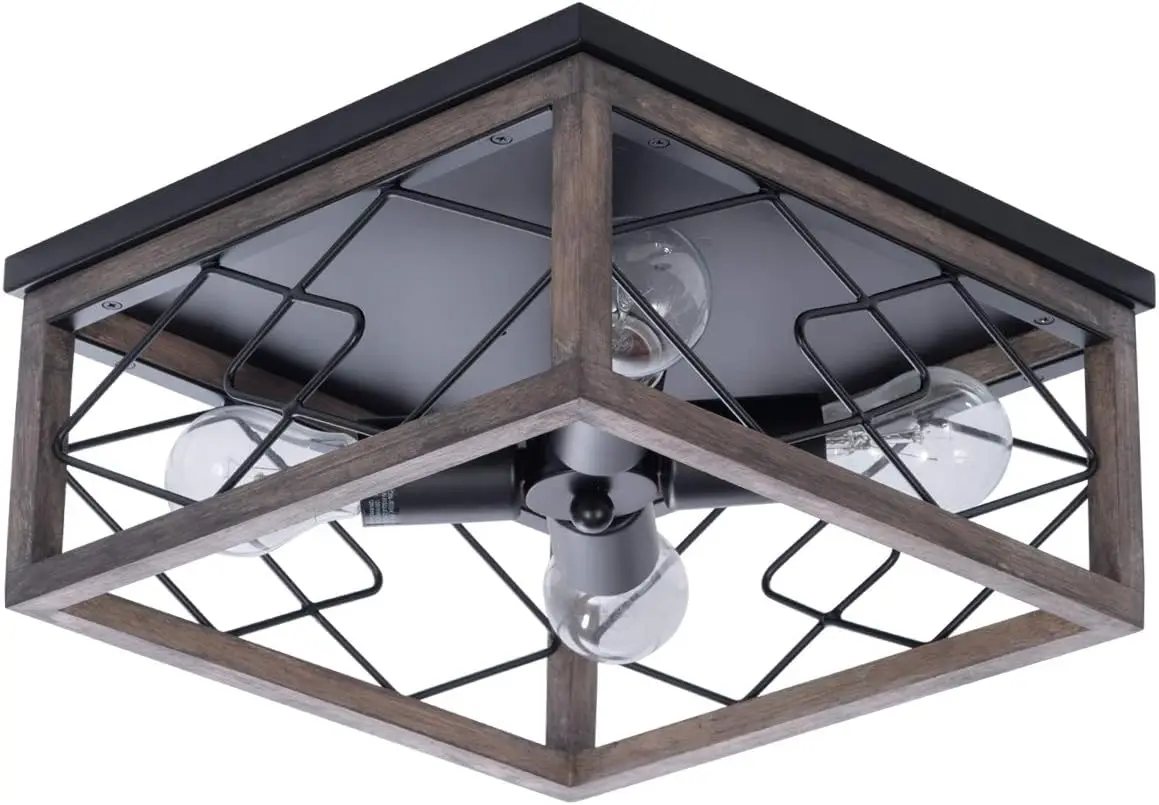 Rectangle Flush Mount Ceiling Light Fixture with Wood Shade for Living Room, Hallway, Entryway, Passway, Dining Room, Bedroom, B
Rectangle Flush Mount Ceiling Light Fixture with Wood Shade for Living Room, Hallway, Entryway, Passway, Dining Room, Bedroom, B