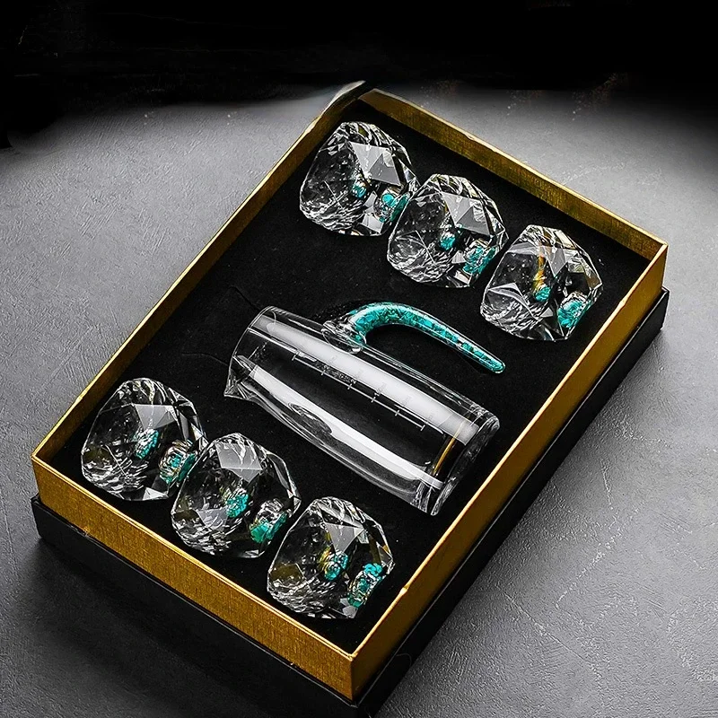 Creative Cut Glass Wine Cup Pine Greenstone Carved Degree Wine Divider Household One Shot Shot Glass Wine Cup
Creative Cut Glass Wine Cup Pine Greenstone Carved Degree Wine Divider Household One Shot Shot Glass Wine Cup