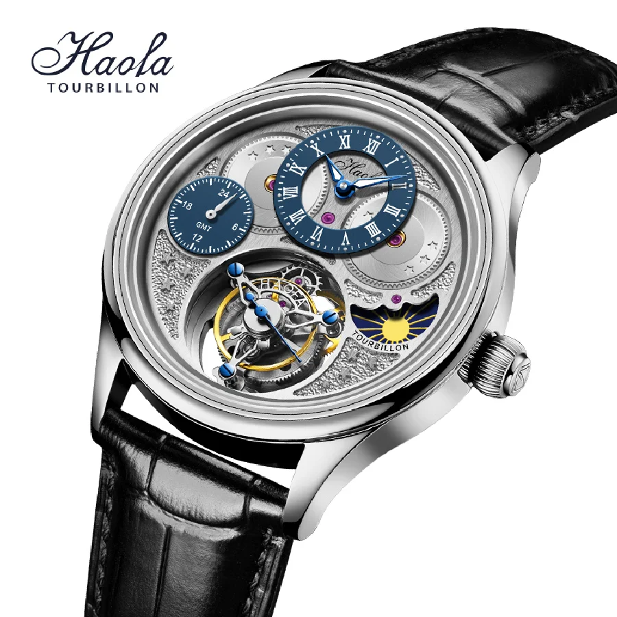 PP Luxury GMT Mechanical Tourbillon Men Watch Sapphire Flying Man Manual Tourbillon Watch For Men Day And Night Waterproof
PP Luxury GMT Mechanical Tourbillon Men Watch Sapphire Flying Man Manual Tourbillon Watch For Men Day And Night Waterproof