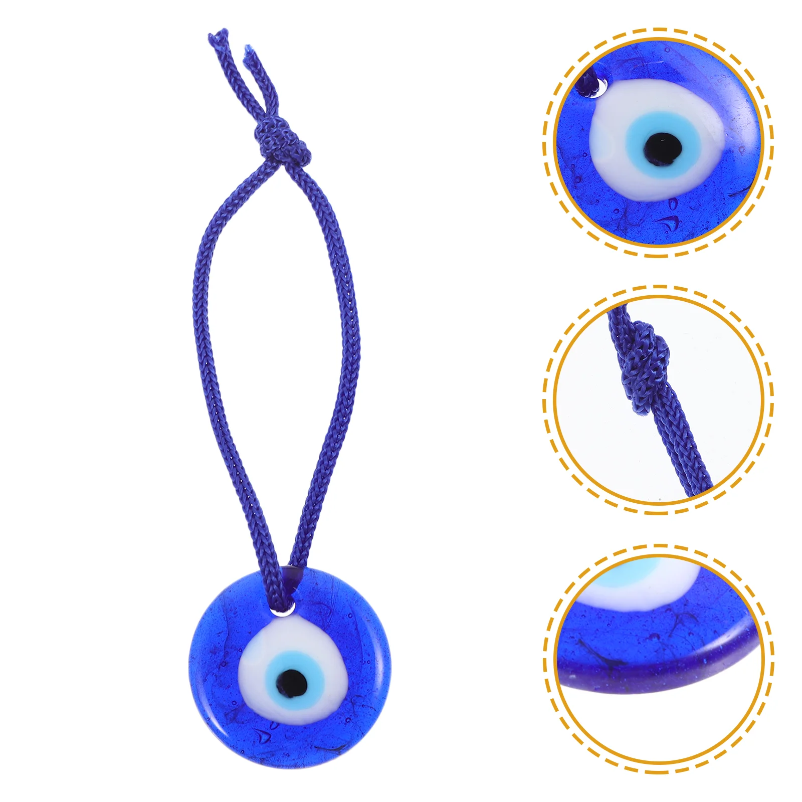 

12 Pcs Ornament Turkey Blue Eyes Evil Bead Pendant Glass Lucky Decor Wall Hanging Turkish Decorative