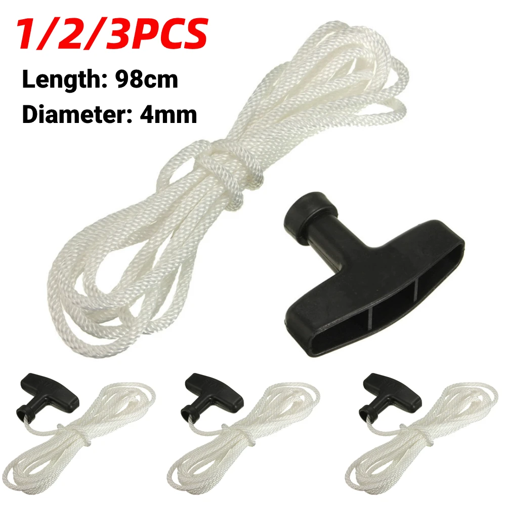 

1-3pcs 4mm Universal Lawnmowers Pull Handle Starter Start Cord Line Rope Petrol Lawnmower Engine Handle Drawstring