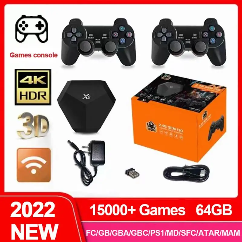 Video Game Console 64G Built-in 15000 Games Retro Handheld Game Console Wireless Controller Game Stick For PS1/GBA Kid Xmas Gift
Video Game Console 64G Built-in 15000 Games Retro Handheld Game Console Wireless Controller Game Stick For PS1/GBA Kid Xmas Gift