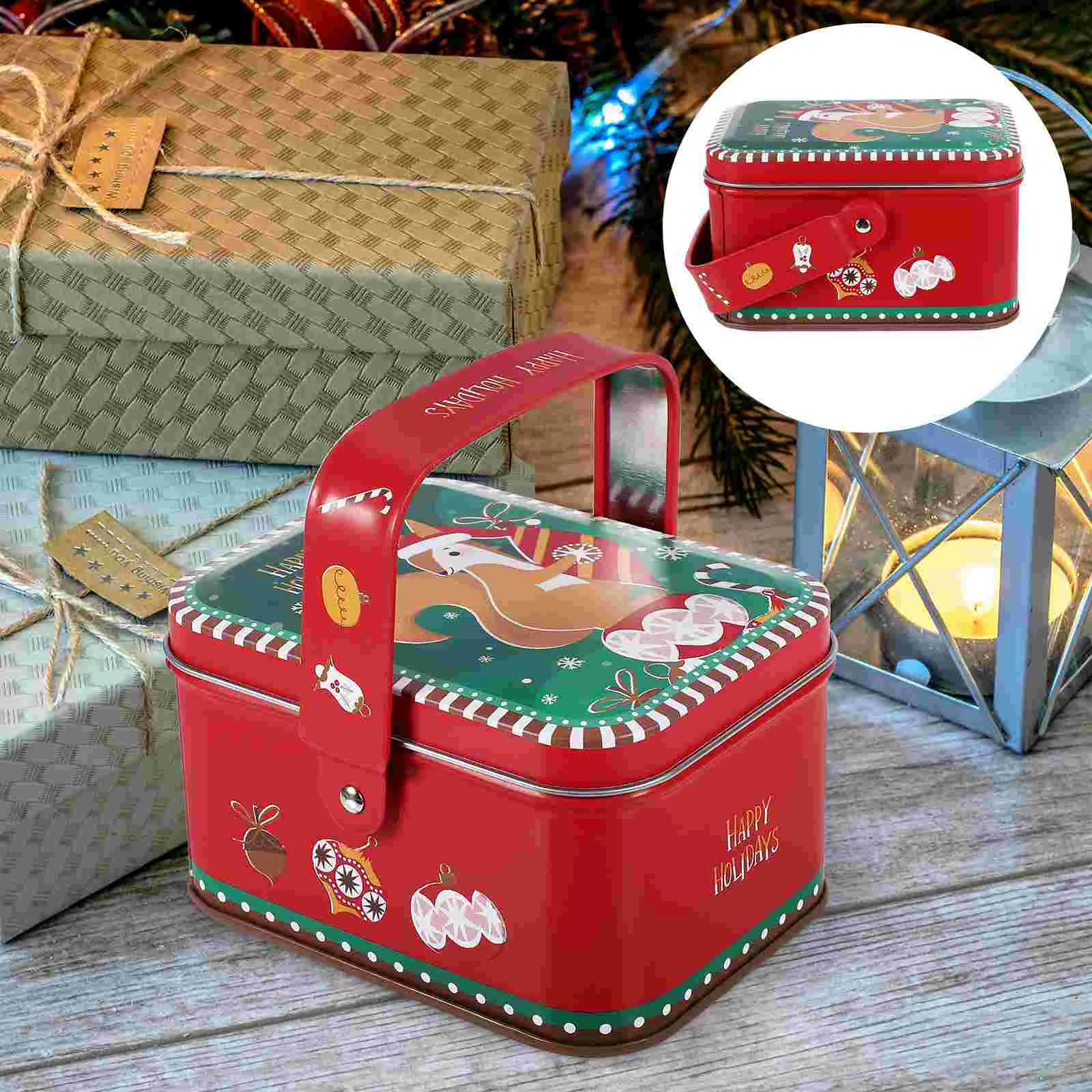 Christmas Cookie Box Tinplate Box Container Chocolate Biscuit Tea Snacks Treat Gift Box for New Year Christmas Party Decoration
Christmas Cookie Box Tinplate Box Container Chocolate Biscuit Tea Snacks Treat Gift Box for New Year Christmas Party Decoration