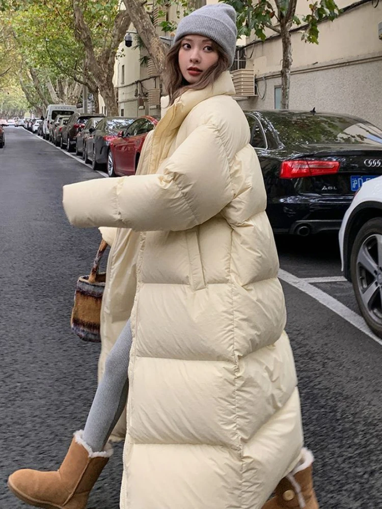 Winter Fashion Stand Collar Zipper White Long Coats for Women 2023 Casual Warm Thick Black Puffer Jacket Ladies Parkas Outcoats 
Winter Fashion Stand Collar Zipper White Long Coats for Women 2023 Casual Warm Thick Black Puffer Jacket Ladies Parkas Outcoats
