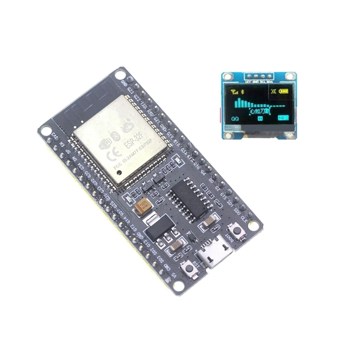 ESP32F Module Development Board CH340 Driver Wireless WiFi Bluetooth Development Board with 0.96 Inch OLED LCD Screen
ESP32F Module Development Board CH340 Driver Wireless WiFi Bluetooth Development Board with 0.96 Inch OLED LCD Screen