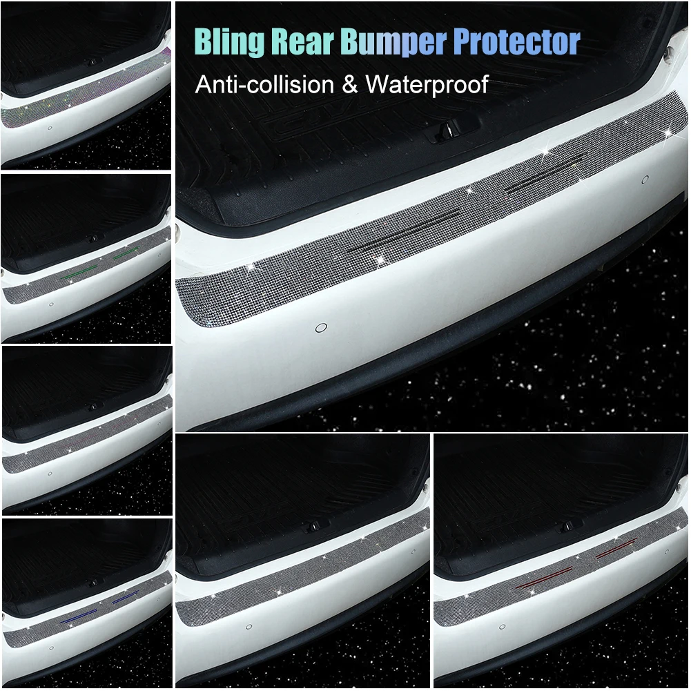 90cm Car Rear Bumper Protector Universal Trunk Door Sill Guard Shiny Rhinestone Entry Guard Anti-Collision Bling Car Accessories
90cm Car Rear Bumper Protector Universal Trunk Door Sill Guard Shiny Rhinestone Entry Guard Anti-Collision Bling Car Accessories