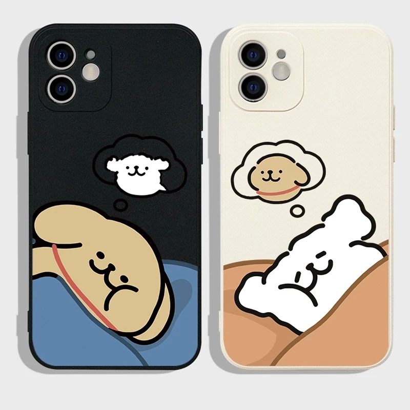 Funny Cartoon Dog Couple Phone Case for IPhone 11 12 13 14 15 16 Pro Max Mini 7 8Plus X XR XS SE2 Soft Cover Paired Puppy Fundas Funny Cartoon Dog Couple Phone Case for IPhone 11 12 13 14 15 16 Pro Max Mini 7 8Plus X XR XS SE2 Soft Cover Paired Puppy Fundas