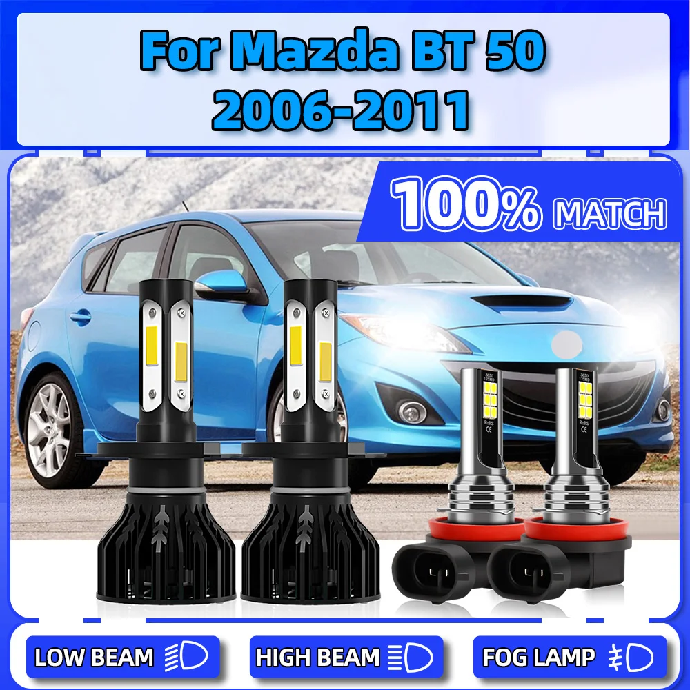 

40000LM H4 LED Headlight 240W Auto Front Lights 12V 6000K White H11 Car Fog Lamps For MAZDA BT 50 2006 2007 2008 2009 2010 2011
