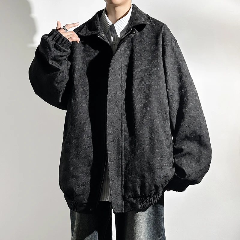 Jacquard Fabrics Trendy Coat Men Loose Jacket Street Oversized Lapel Zipper Trench Male Brand Autumn Jackets Khaki Coats
Jacquard Fabrics Trendy Coat Men Loose Jacket Street Oversized Lapel Zipper Trench Male Brand Autumn Jackets Khaki Coats
