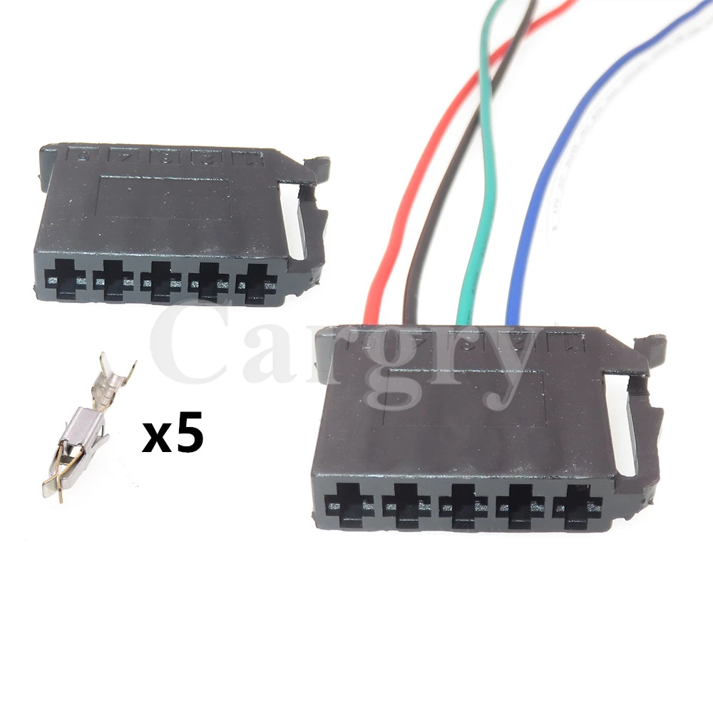 

1 Set 5P 1H0953635 Auto Plastic Housing Connector Automobile Starter Electric Wire Unsealed Socket with Terminal