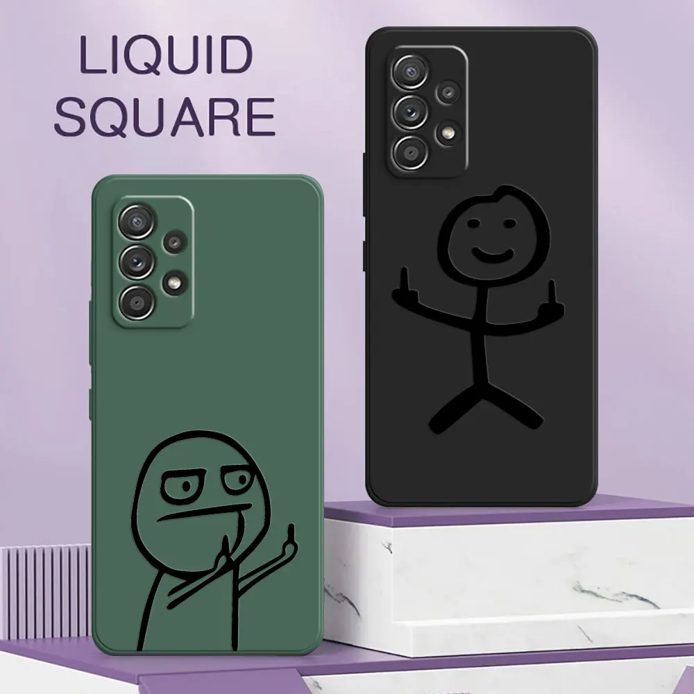 Funny Middle Finger Man Square Silicone Phone Case For Samsung Galaxy A13 A14 A21S A21 A22 A23 A24 A11 A12 A25 A02 A03 A04 Cover Funny Middle Finger Man Square Silicone Phone Case For Samsung Galaxy A13 A14 A21S A21 A22 A23 A24 A11 A12 A25 A02 A03 A04 Cover