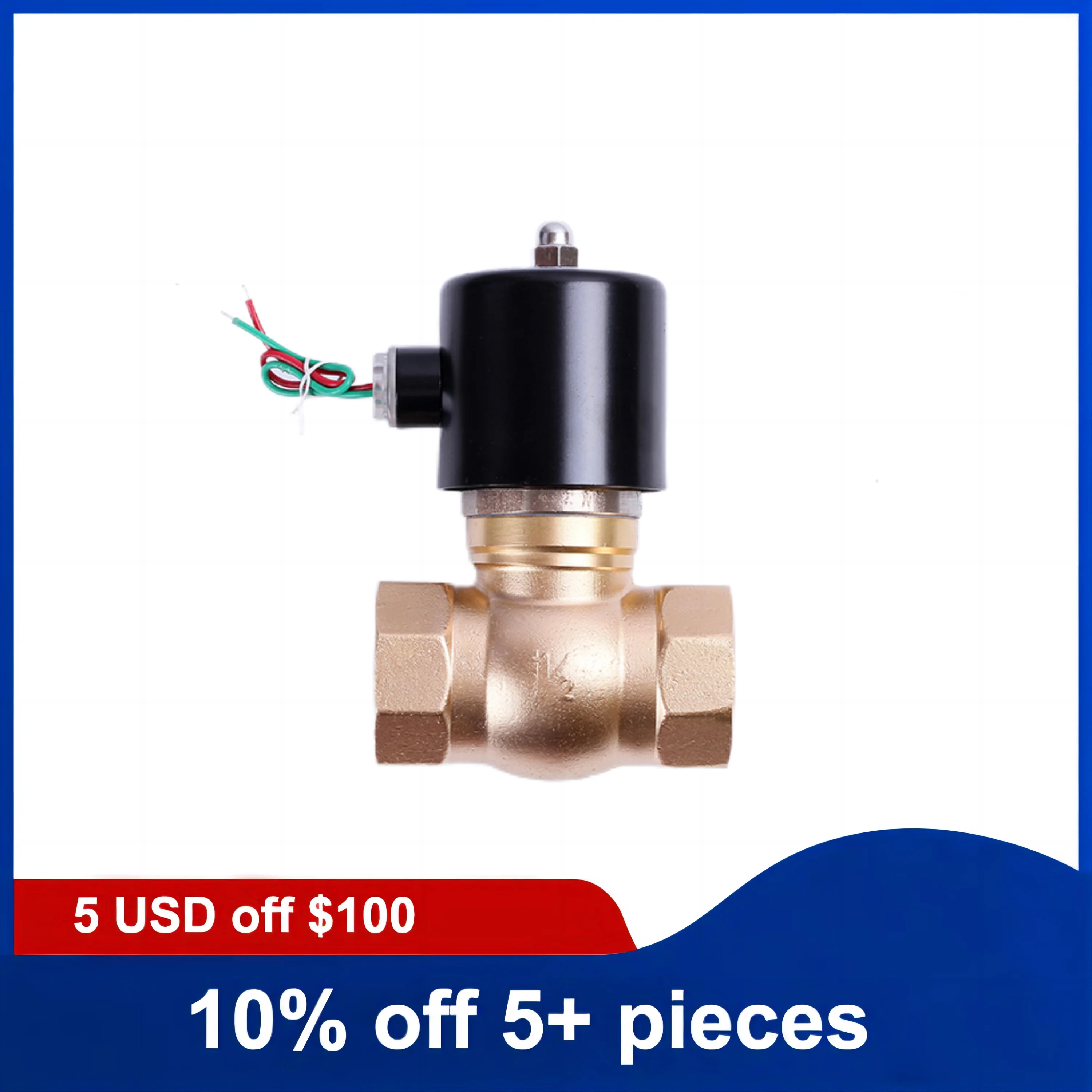 

1-1/2 inch Brass Normally Closed Solenoid Valve 220V 24V 200 Degree High Temperature Steam Solenoid Valve