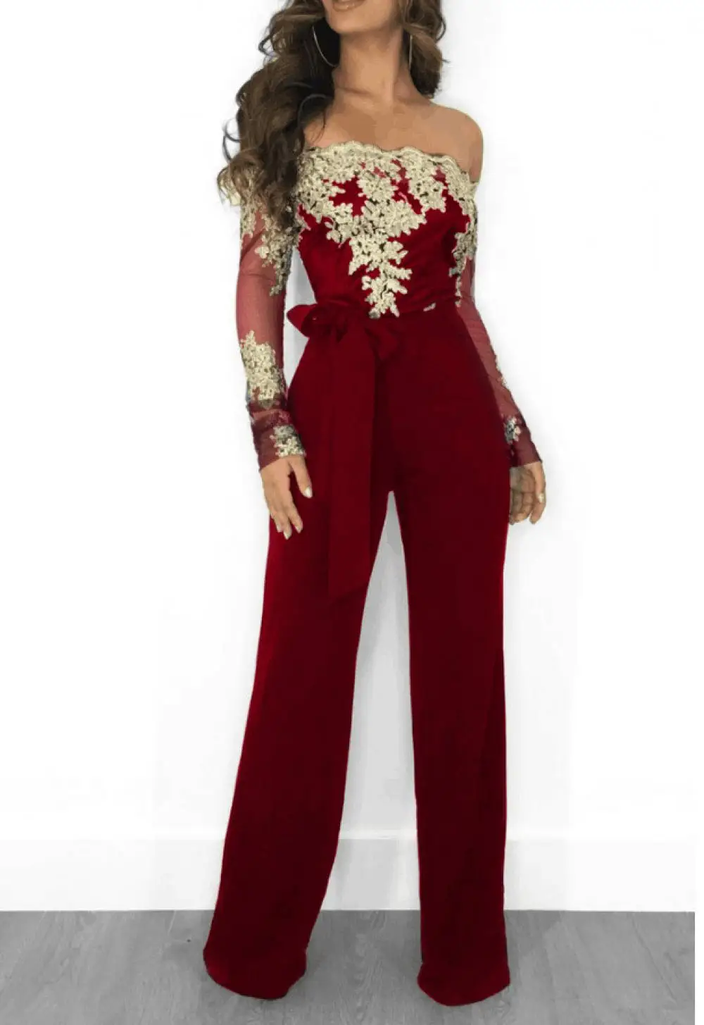 2022 Spring Fall Casual Lace Line Neck Wide-Leg Jumpsuit Women Sexy High Waist Solid Color Jumpsuits Slim Straight Pants
2022 Spring Fall Casual Lace Line Neck Wide-Leg Jumpsuit Women Sexy High Waist Solid Color Jumpsuits Slim Straight Pants