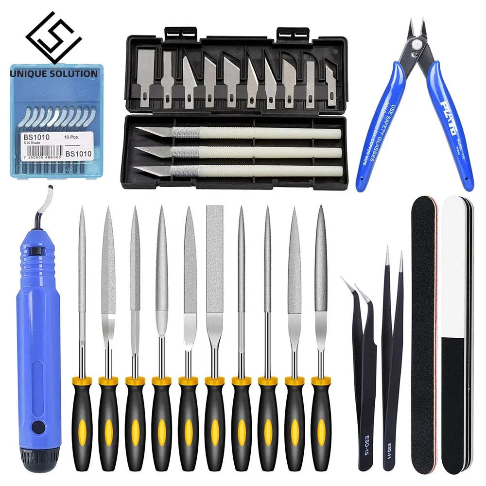 3D Model Grinding Tool Deburring Engraving Knife Kit Carving Tool DIY 3D Printer Part File Cutter Scraper Trimming Tool
3D Model Grinding Tool Deburring Engraving Knife Kit Carving Tool DIY 3D Printer Part File Cutter Scraper Trimming Tool