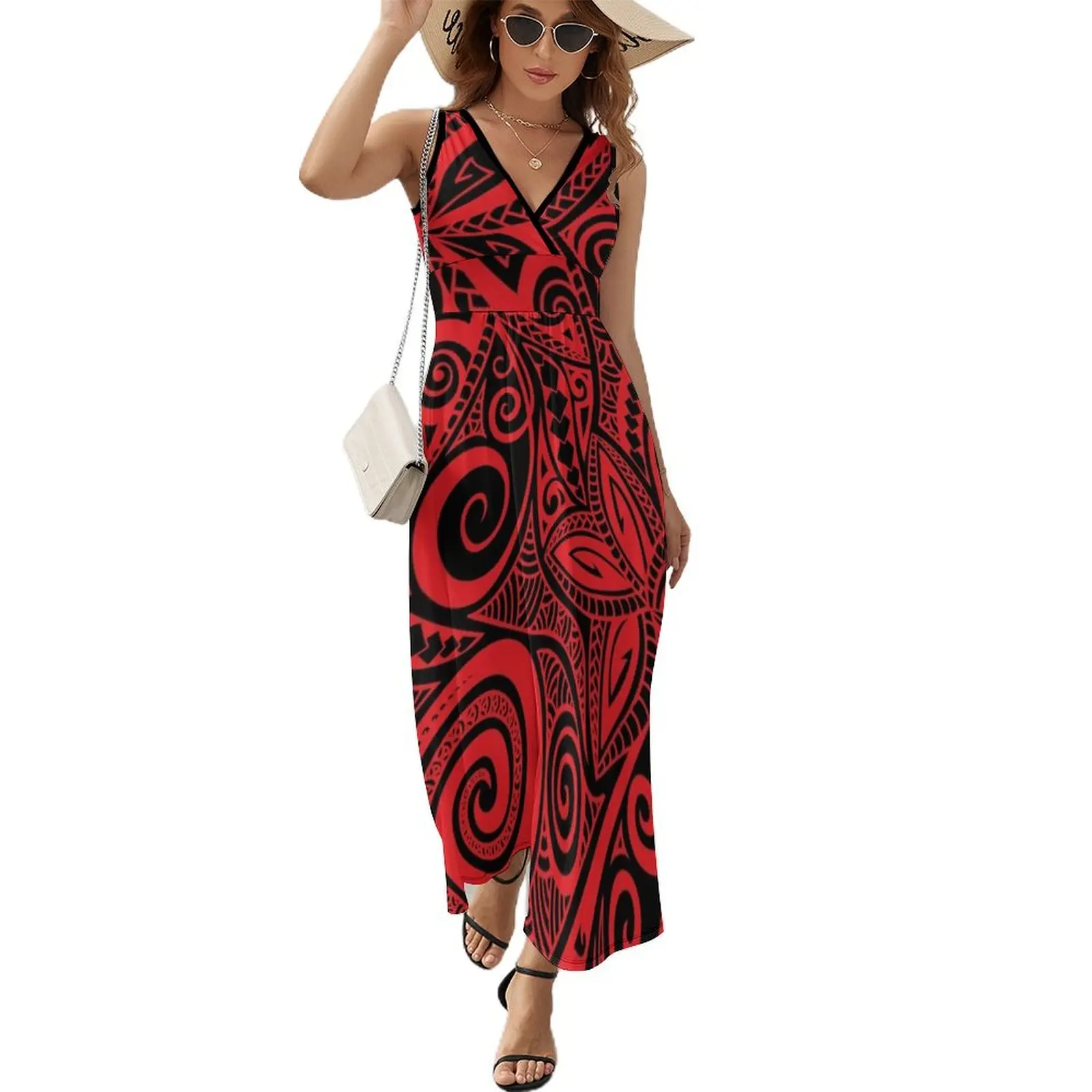 Red black Polynesian floral design Sleeveless Dress dress summer 2024 women elegant party dress for women 2024
Red black Polynesian floral design Sleeveless Dress dress summer 2024 women elegant party dress for women 2024