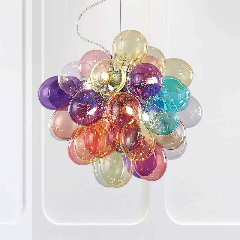 Modern Minimalist Colorful Glass Ball G9 Lighting Children's Room Bubble Pendant Lamp Bedroom Home Decoration Warm White Fixture
Modern Minimalist Colorful Glass Ball G9 Lighting Children's Room Bubble Pendant Lamp Bedroom Home Decoration Warm White Fixture