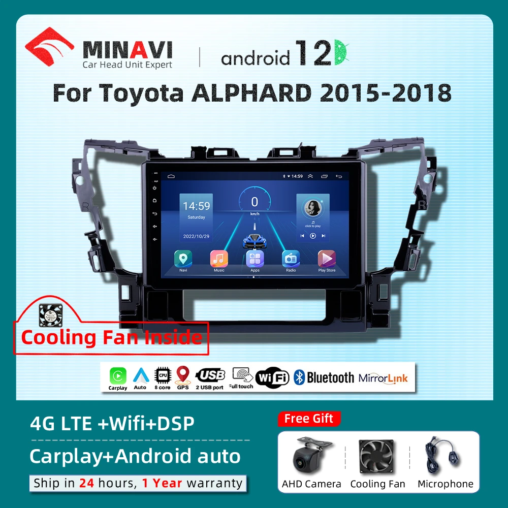 10" Android Player For Toyota ALPHARD Vellfire ANH20 2015-2018 Carplay Car Head Unit Radio Stereo Multimedia DVD Navigation DSP
10" Android Player For Toyota ALPHARD Vellfire ANH20 2015-2018 Carplay Car Head Unit Radio Stereo Multimedia DVD Navigation DSP