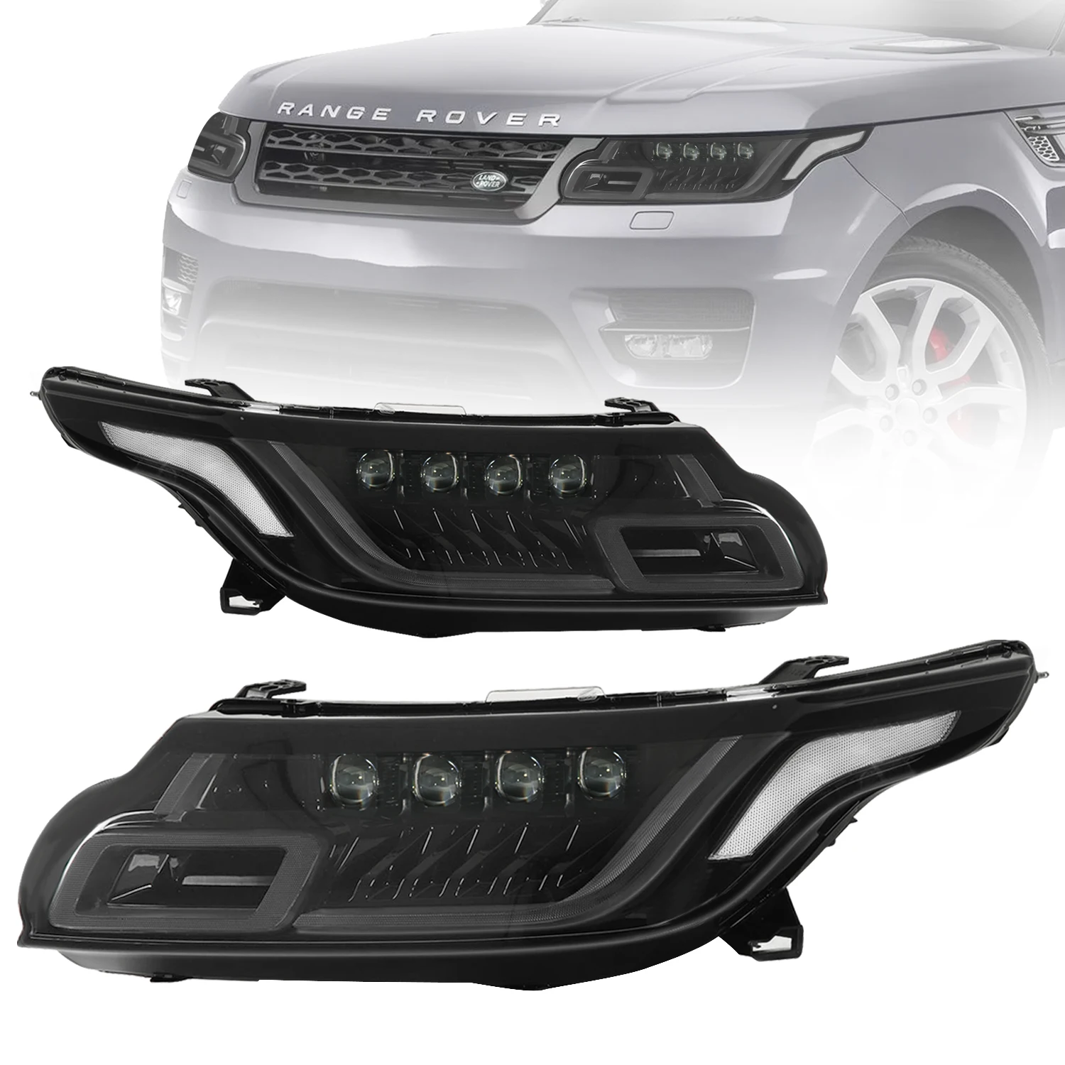 Передняя фара в сборе с 4 линзами для Land Rover Range Rover Sport 2014-2017, без обновления деталей корпуса
Передняя фара в сборе с 4 линзами для Land Rover Range Rover Sport 2014-2017, без обновления деталей корпуса