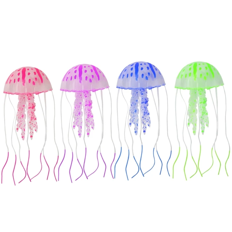 

Aquarium Decorations Luminous Jellyfish Aquarium Fish Glowing in Dark Fluorescence Jellyfish Toy for FishTank
